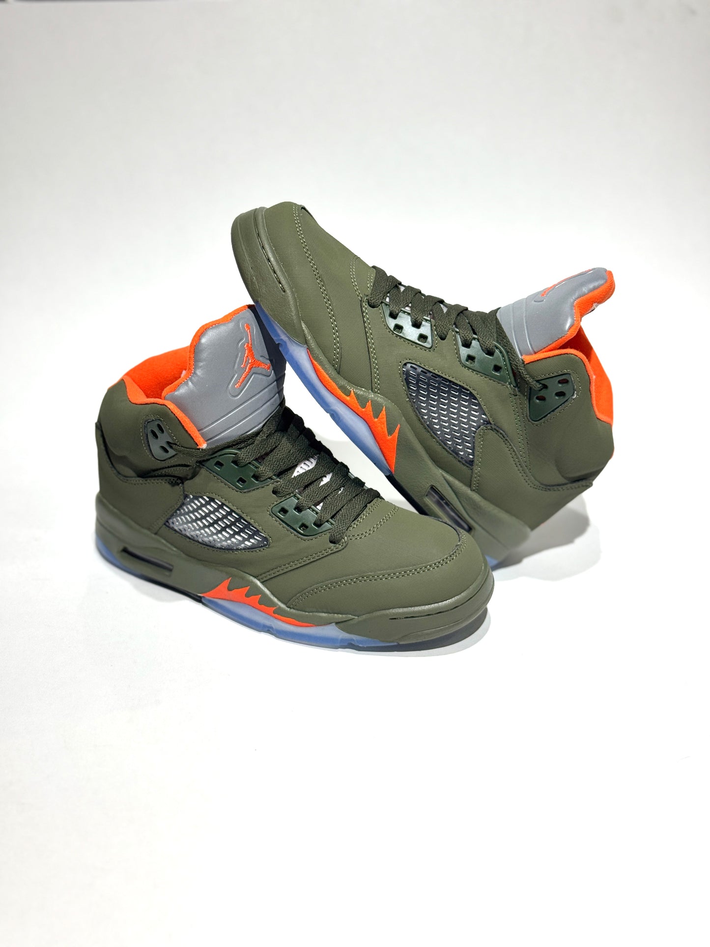 Air Jordan Retro 5 Verde-Naranja