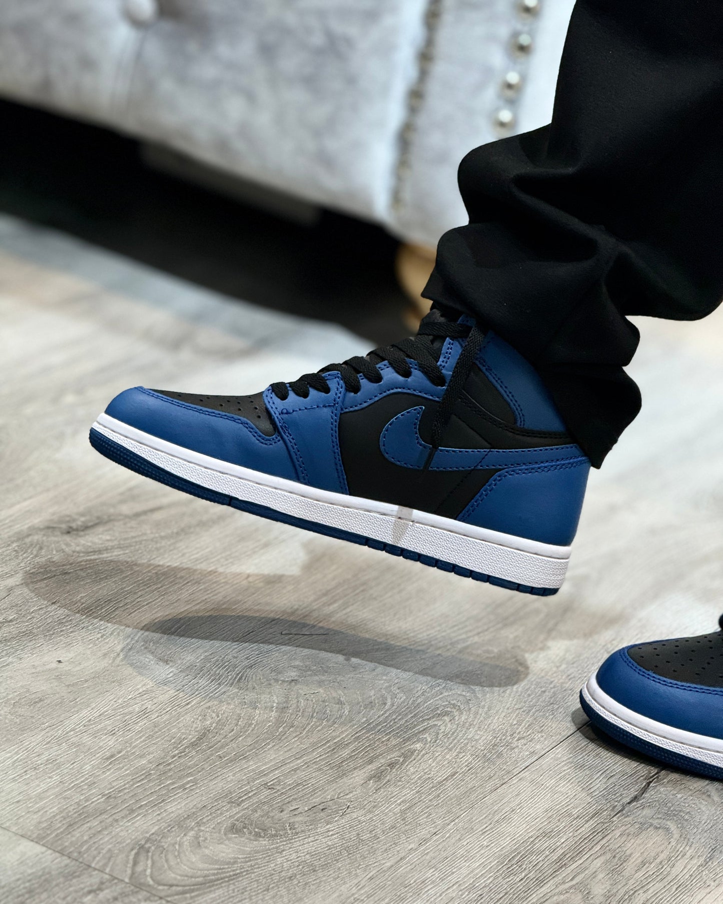 Air Jordan Retro 1 Negro-Azul
