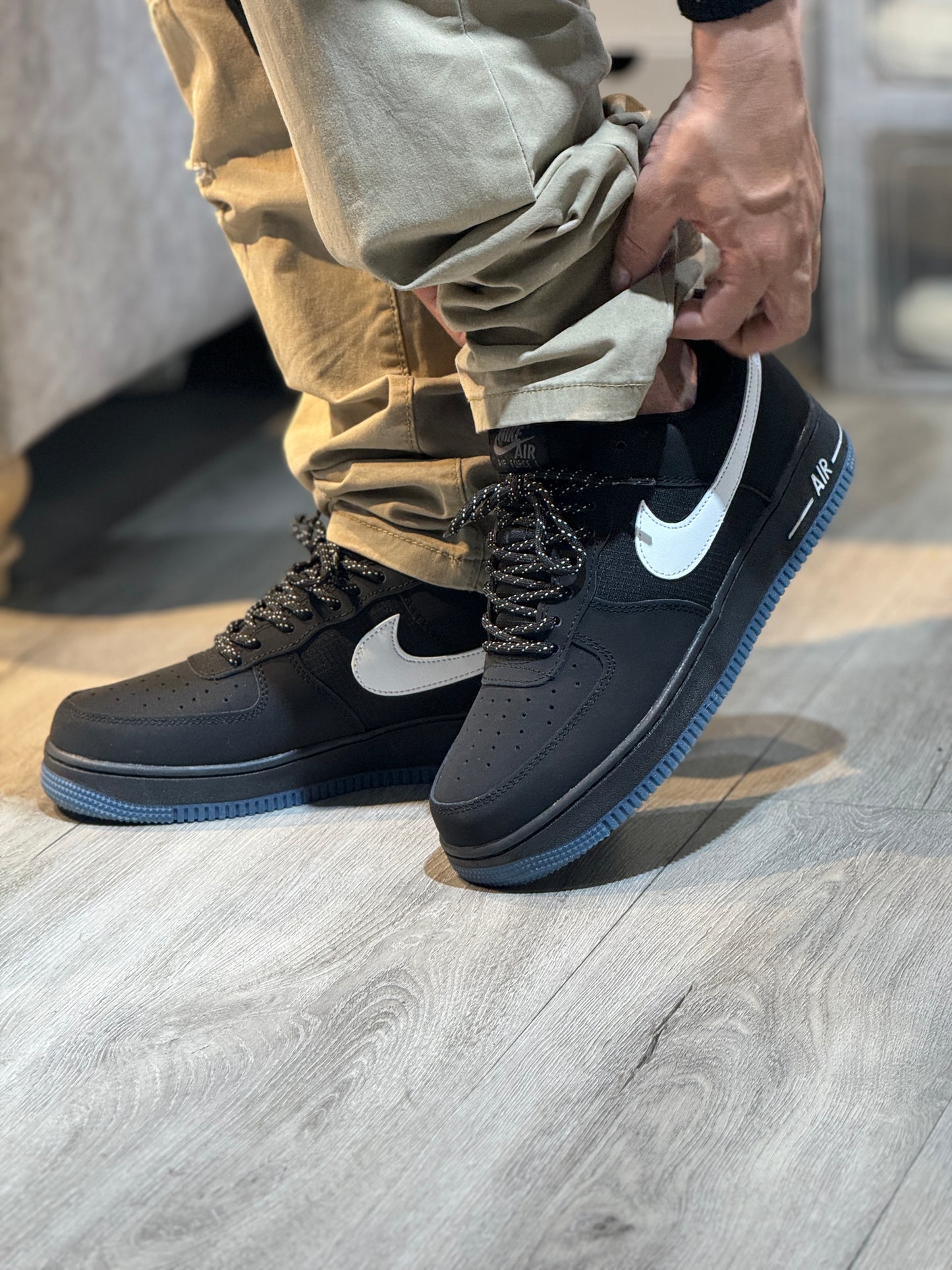 Air Force 1 Negro-Azul