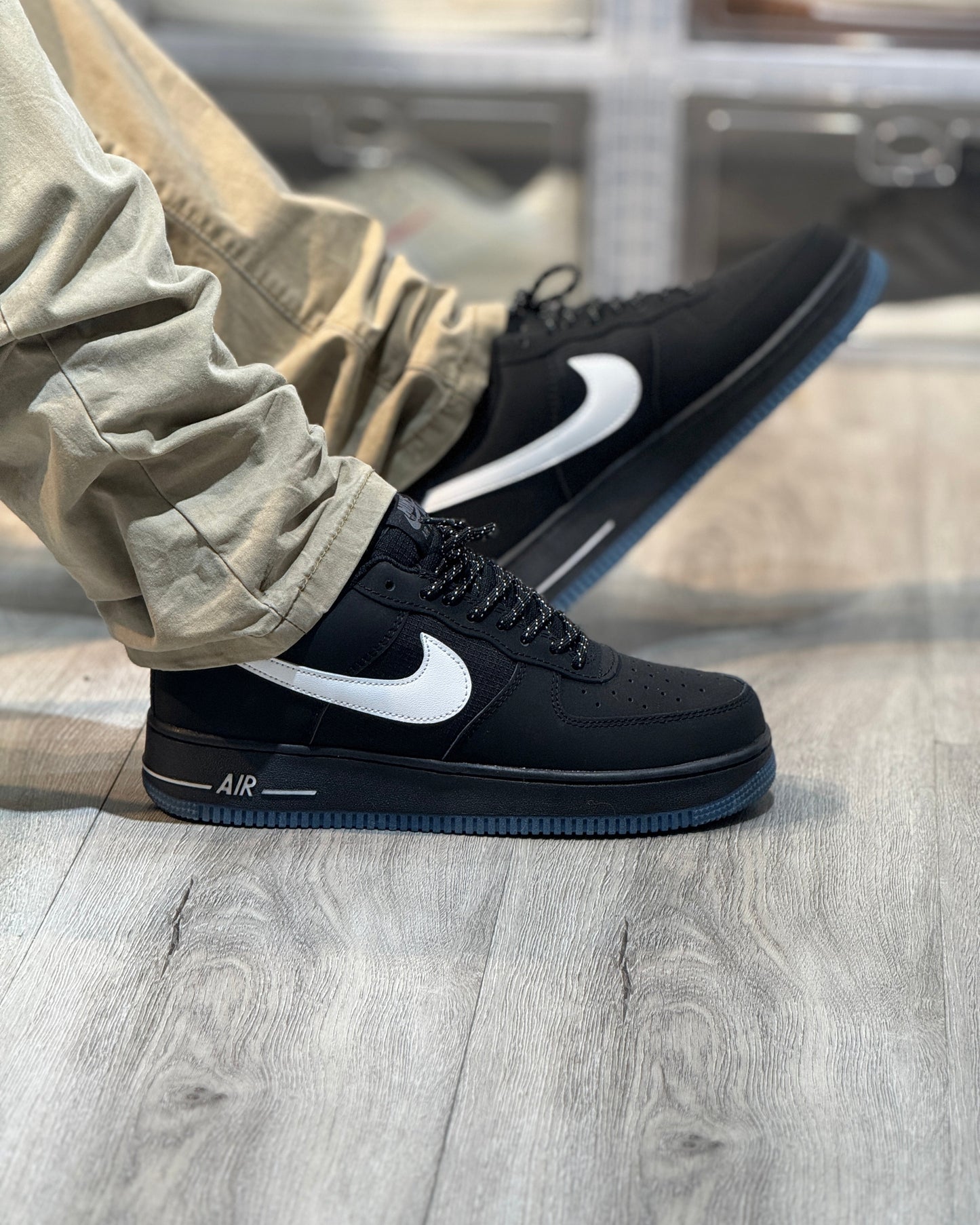 Air Force 1 Negro-Azul