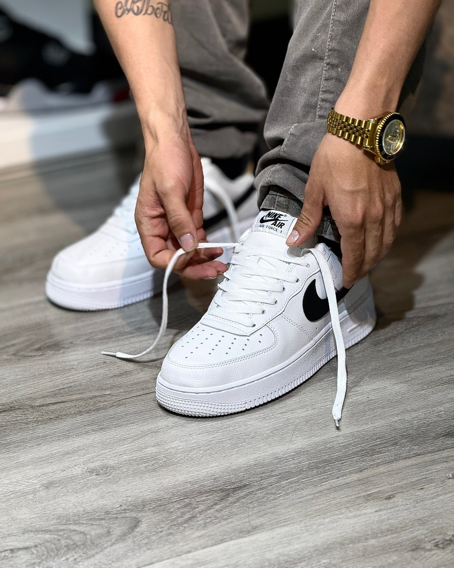 Air Force 1 Blanco Chulo Negro