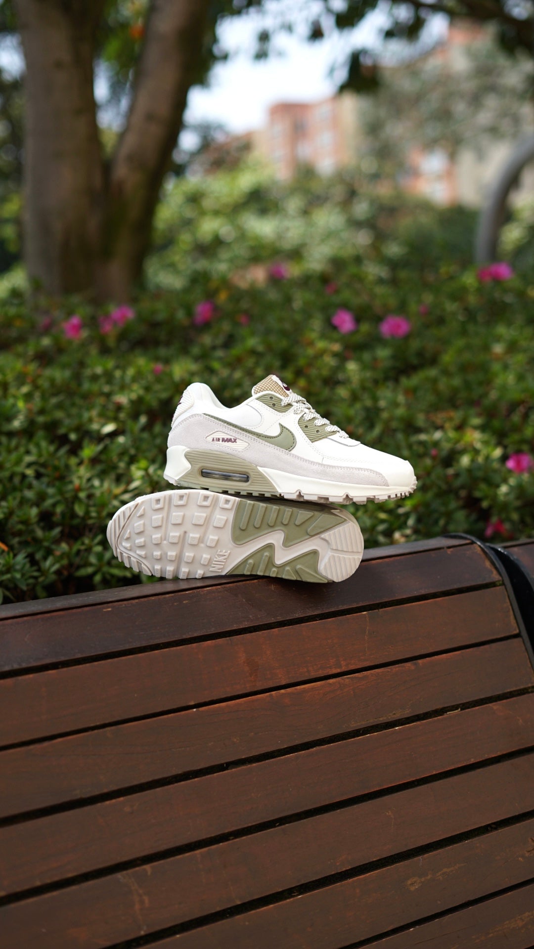 Nike air max blanca verde