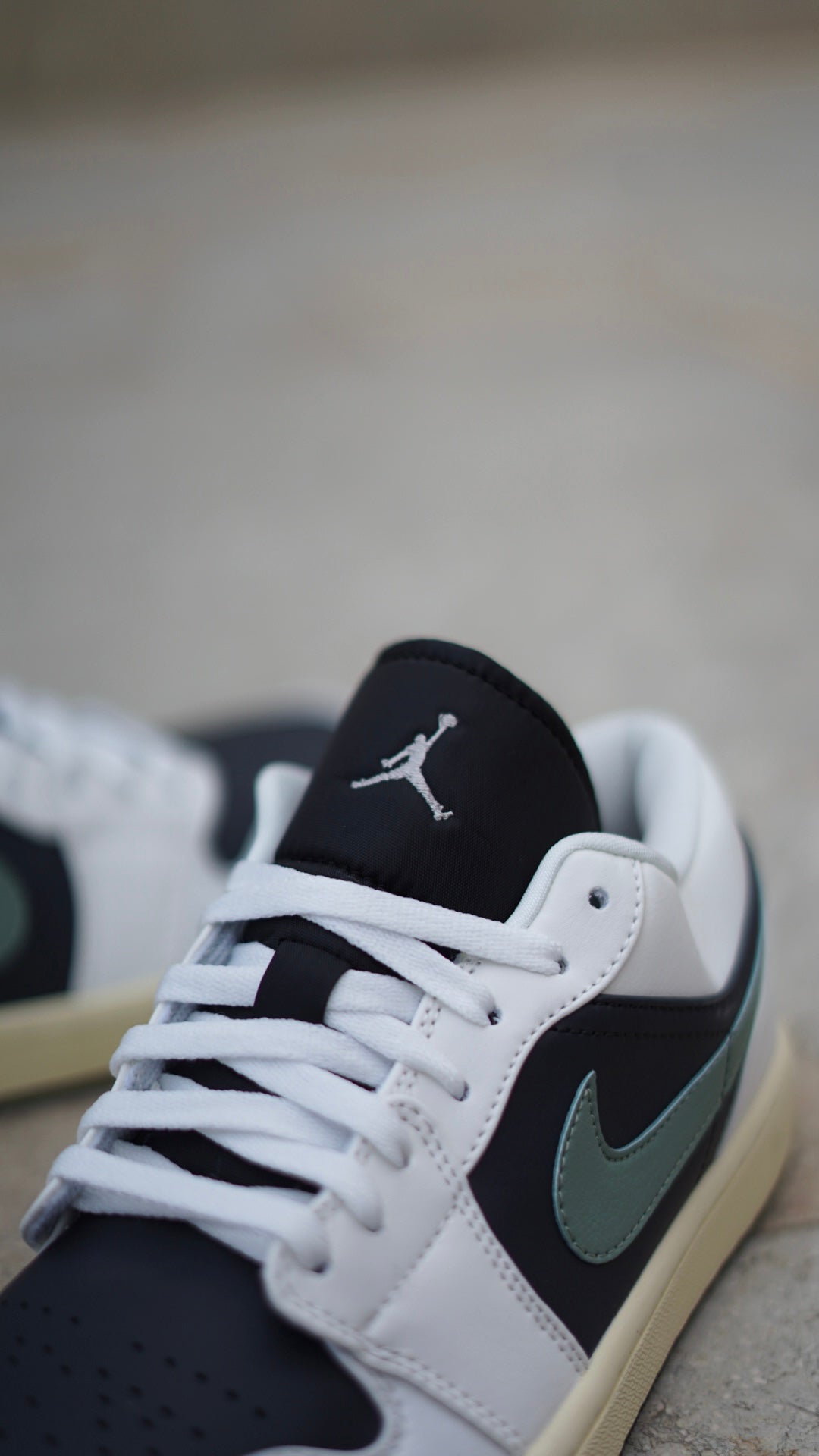 Air Jordan Retro 1 Low Blanca-Verde