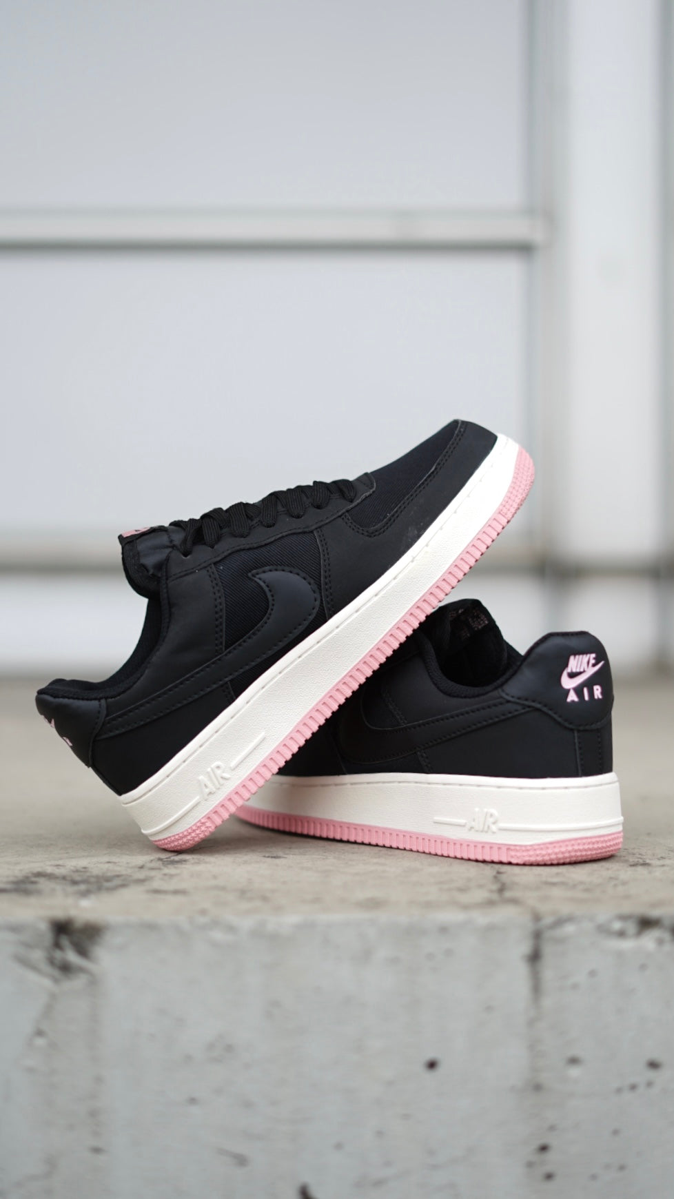 Air Force 1 Negro-Rosa