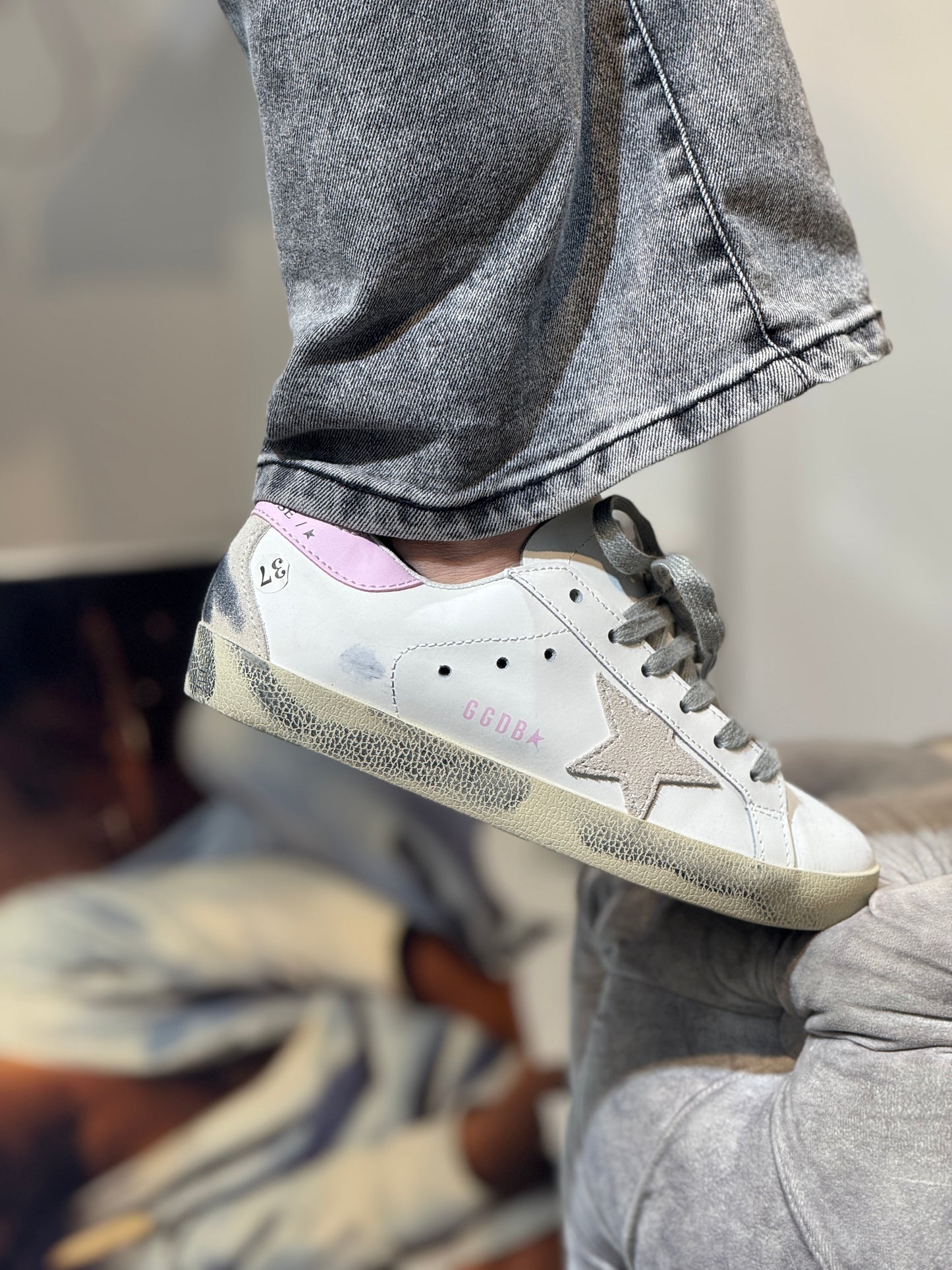 Golden Goose Super-Star Blanco-Gris