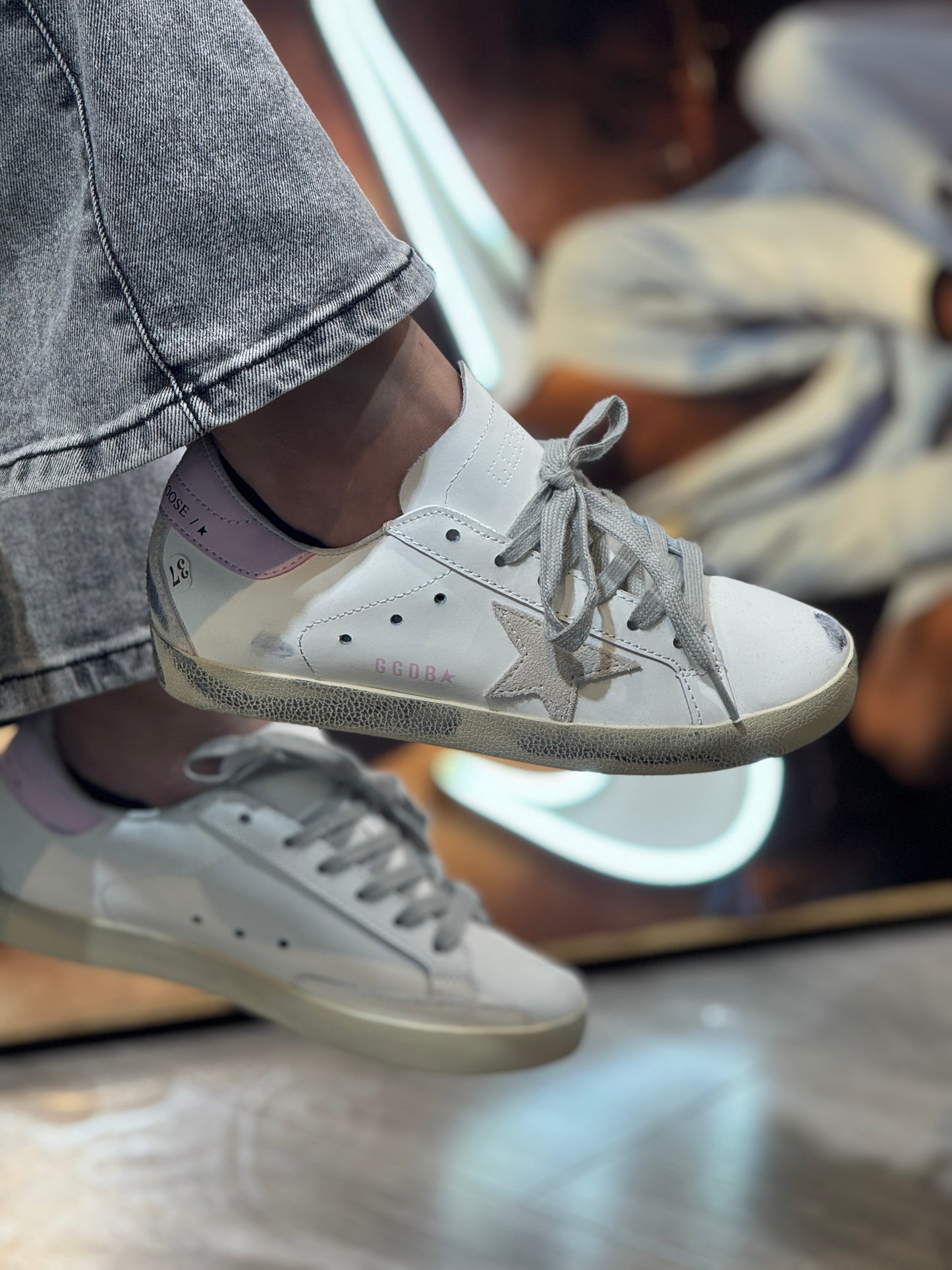 Golden Goose Super-Star Blanco-Gris