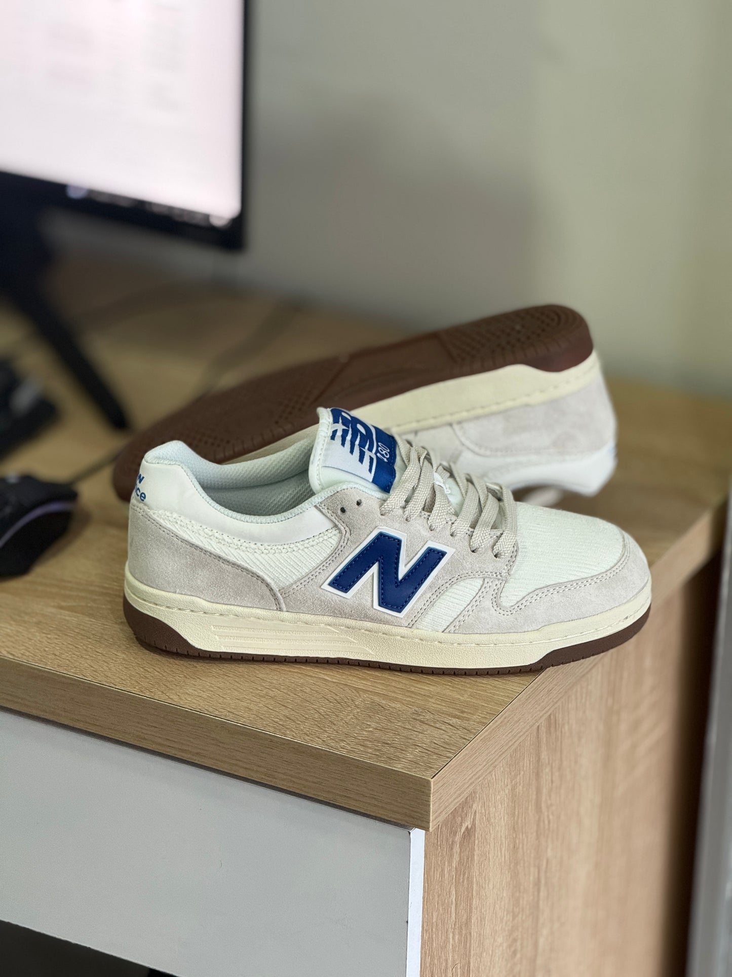 New Balance 480 Gris-Azul