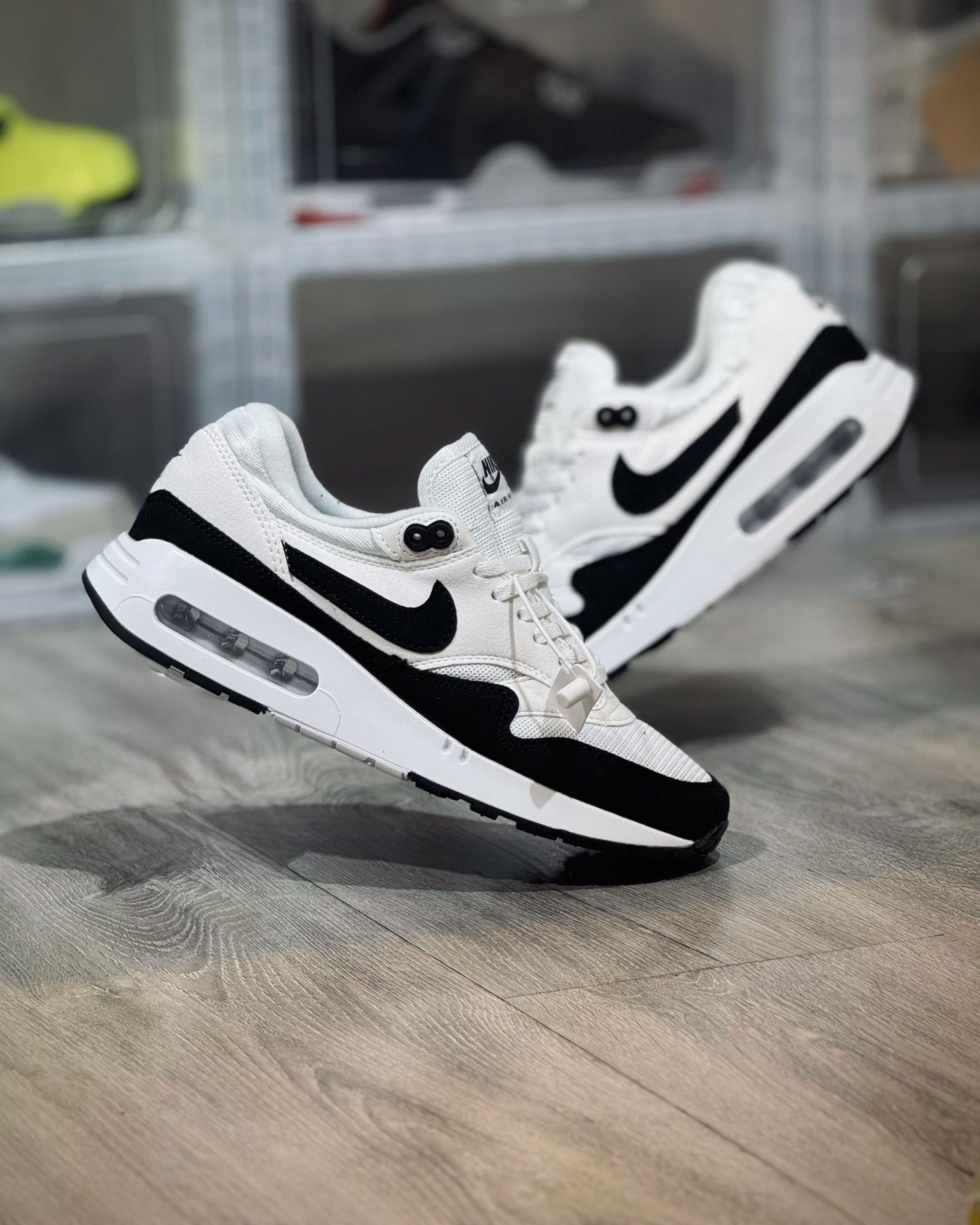 Air Max 1 Blanco-Negro