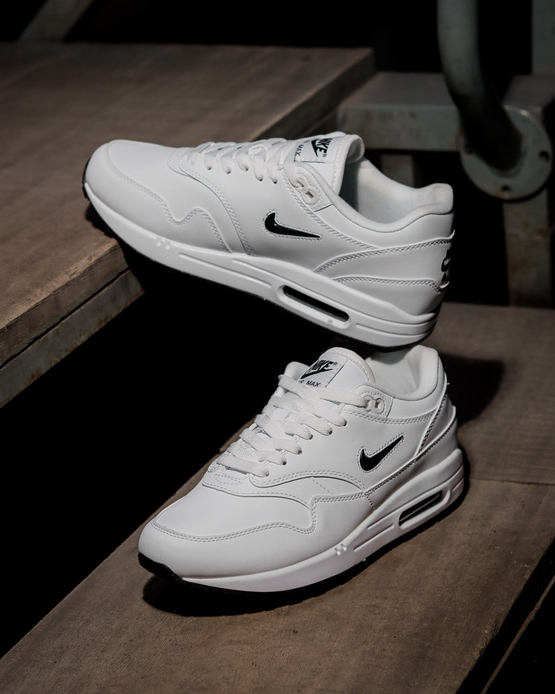 Air Max 1 Blanco-Negro