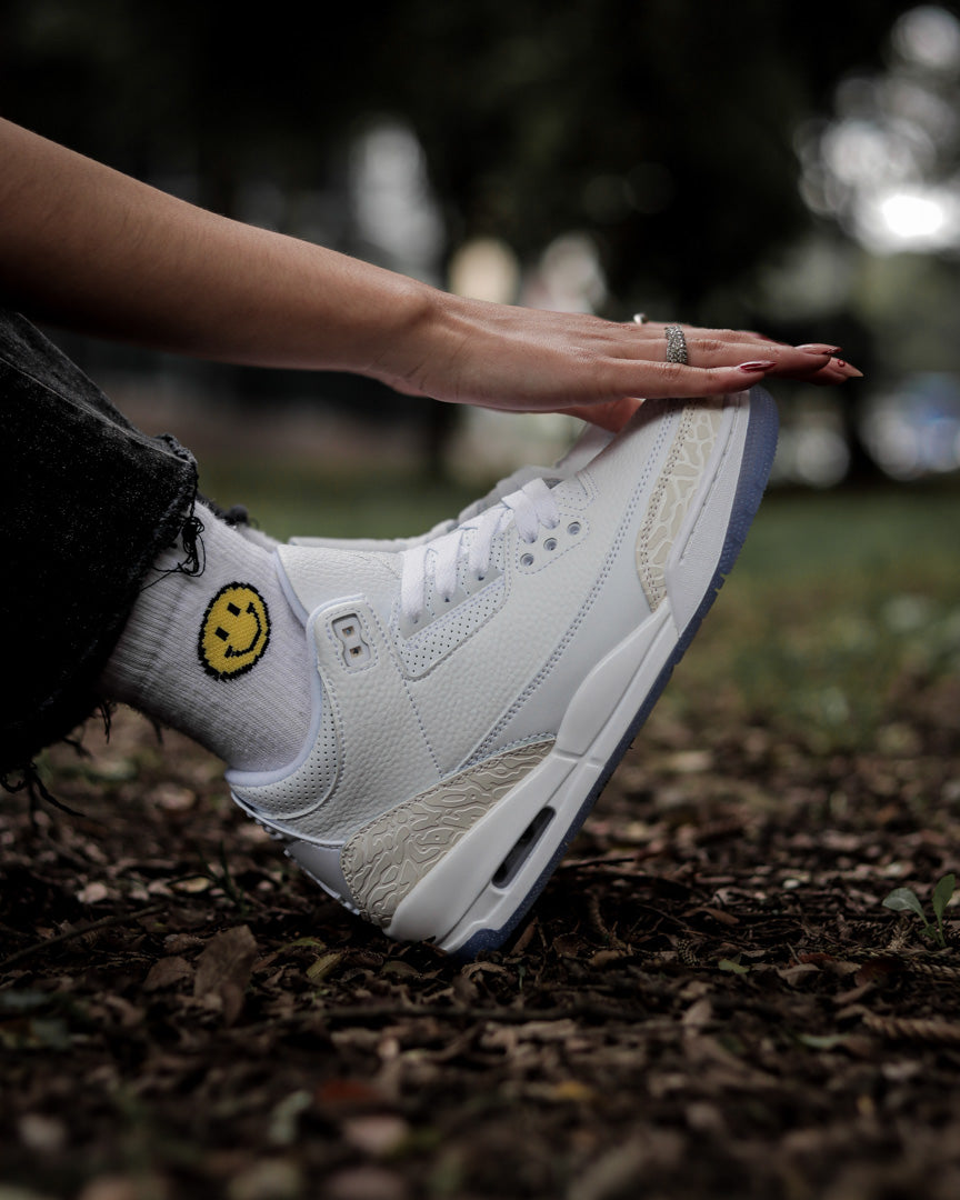 Air Jordan Retro 3 Blanca-Azul