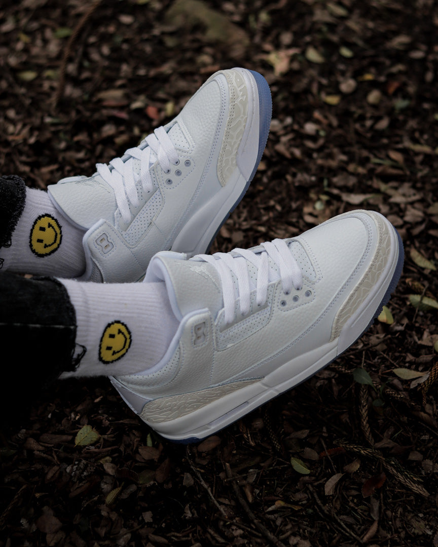 Air Jordan Retro 3 Blanca-Azul