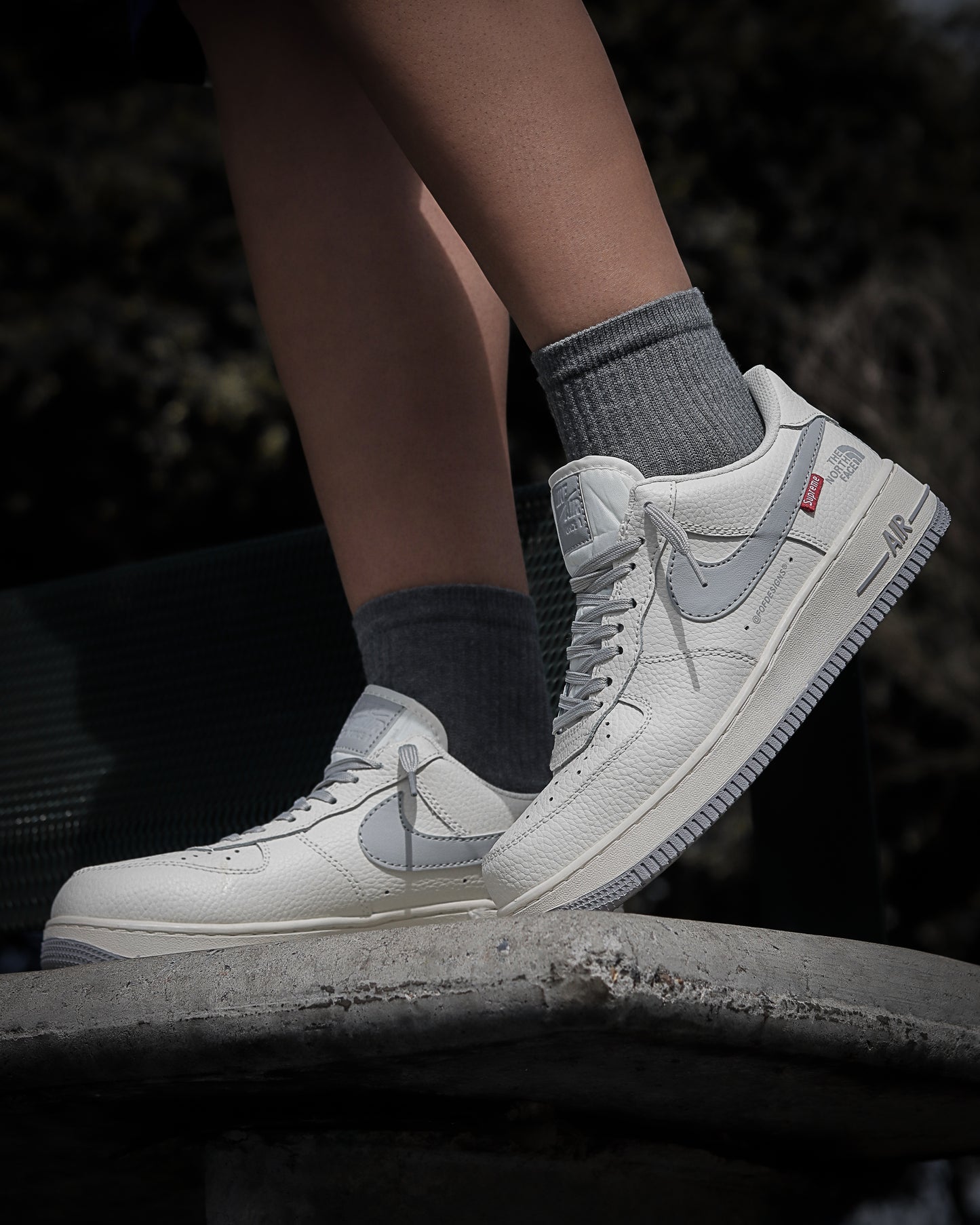 Air Force 1 x North Face Beige-Gris