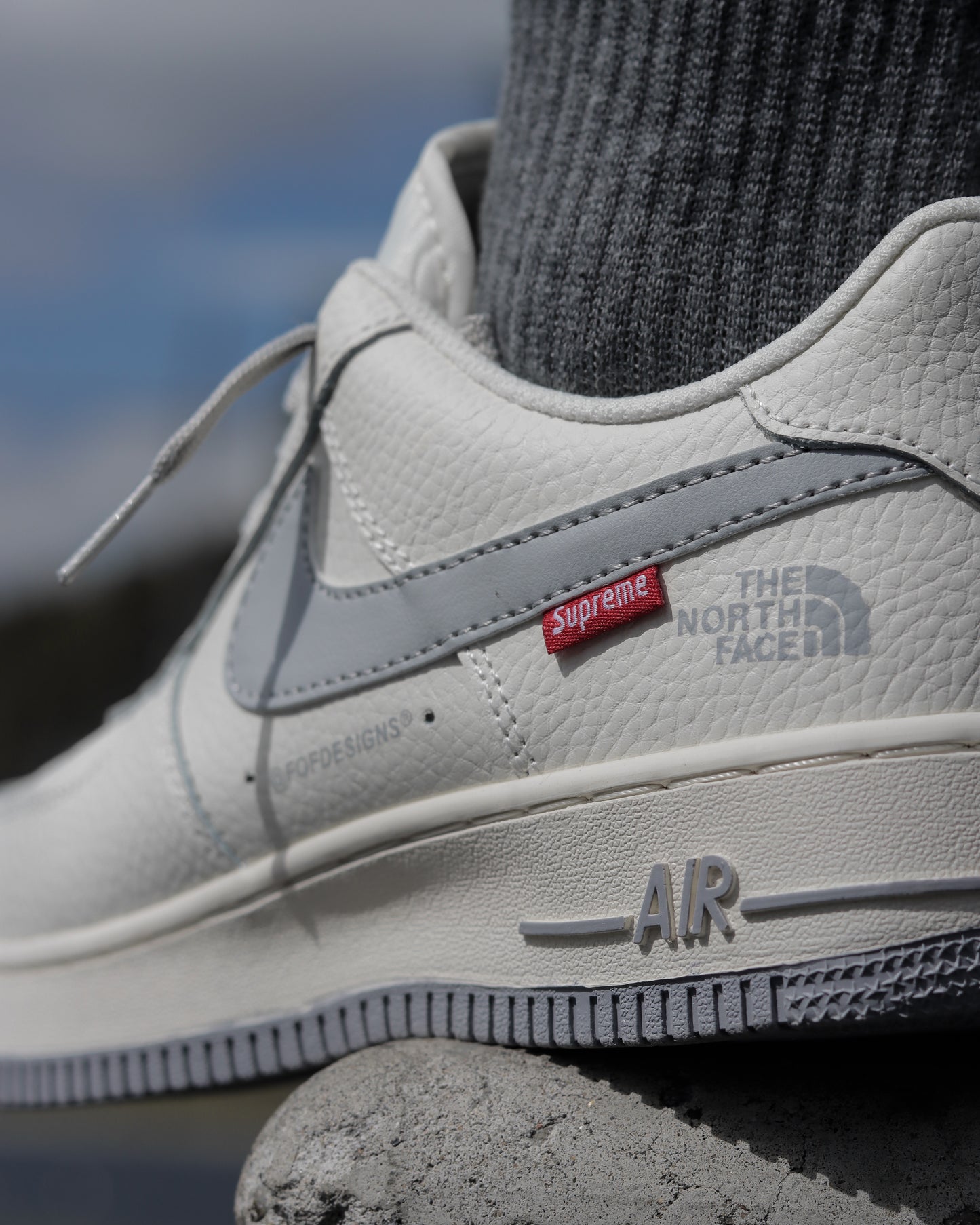 Air Force 1 x North Face Beige-Gris