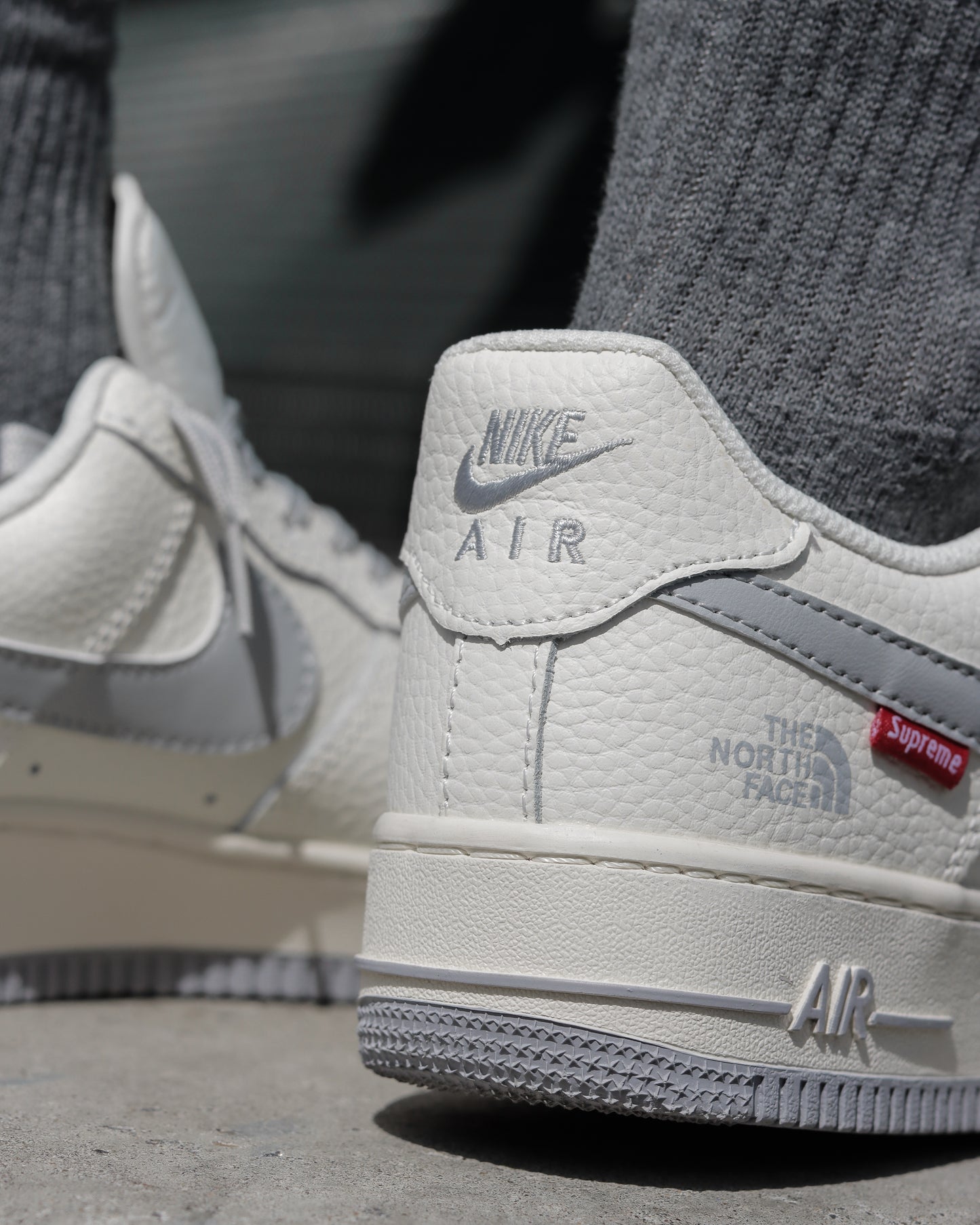 Air Force 1 x North Face Beige-Gris