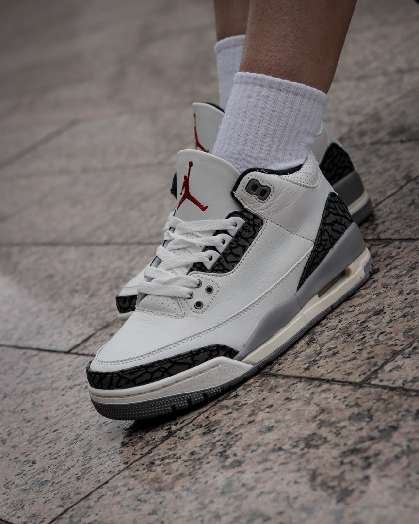 Air Jordan Retro 3 Blanco-Gris