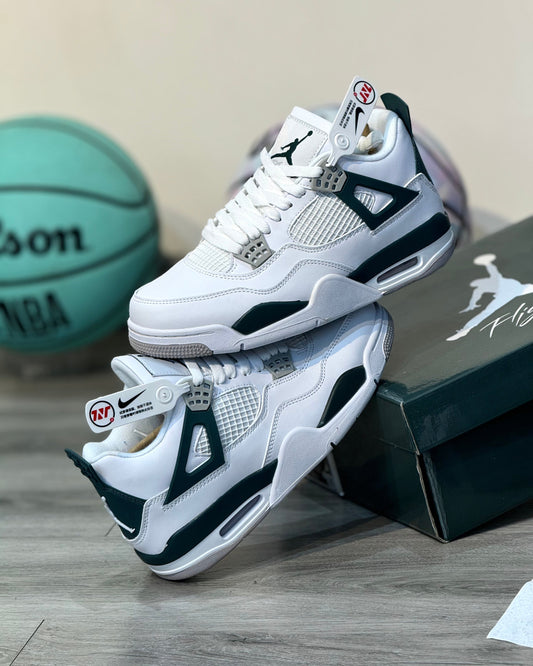 Air Jordan Retro 4 Blanco-Verde