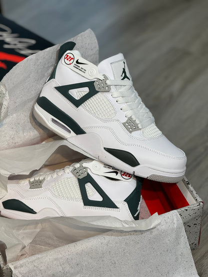 Air Jordan Retro 4 Blanco-Verde