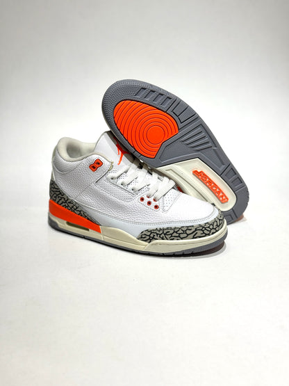 Air Jordan Retro 3 Blanco-Naranja