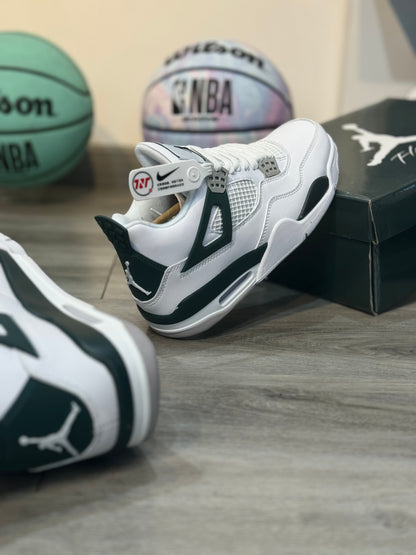 Air Jordan Retro 4 Blanco-Verde
