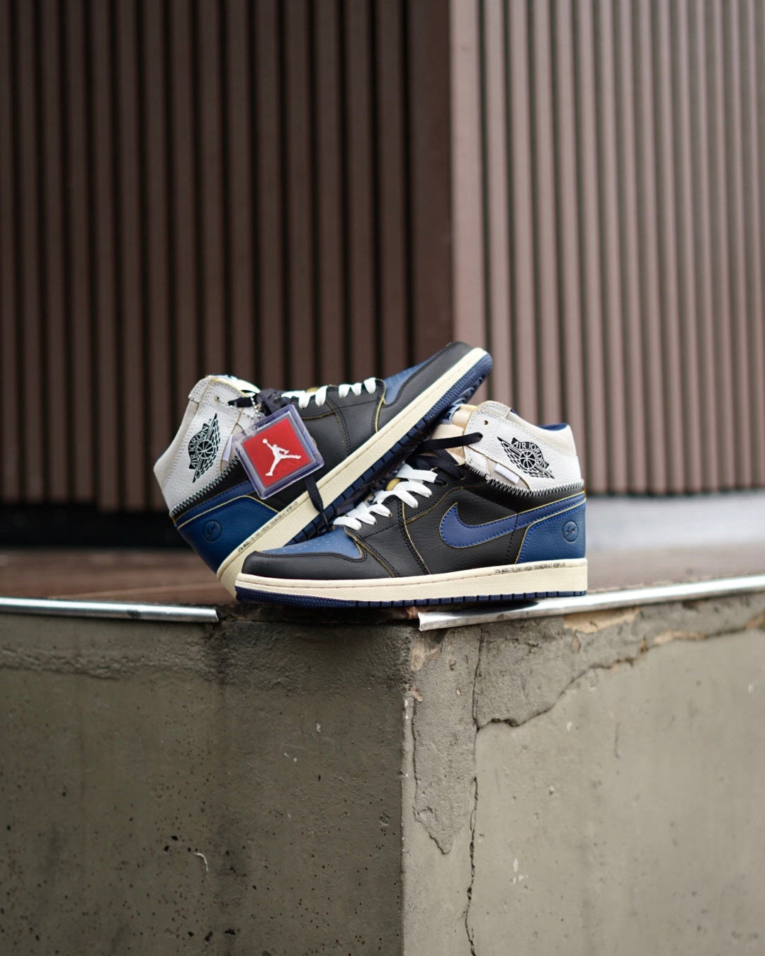Jordan R1 Fragment union azul