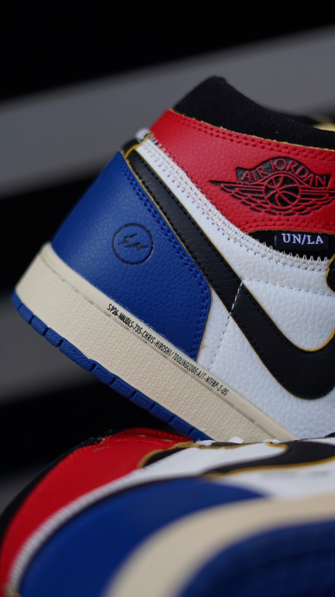 Air Jordan Retro 1 Fragment Union Azul Roja