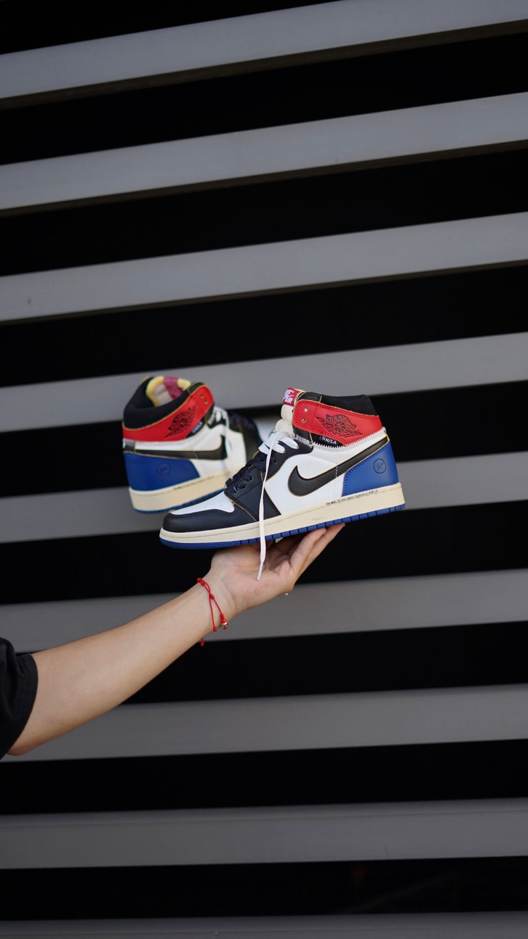 Air Jordan Retro 1 Fragment Union Azul Roja