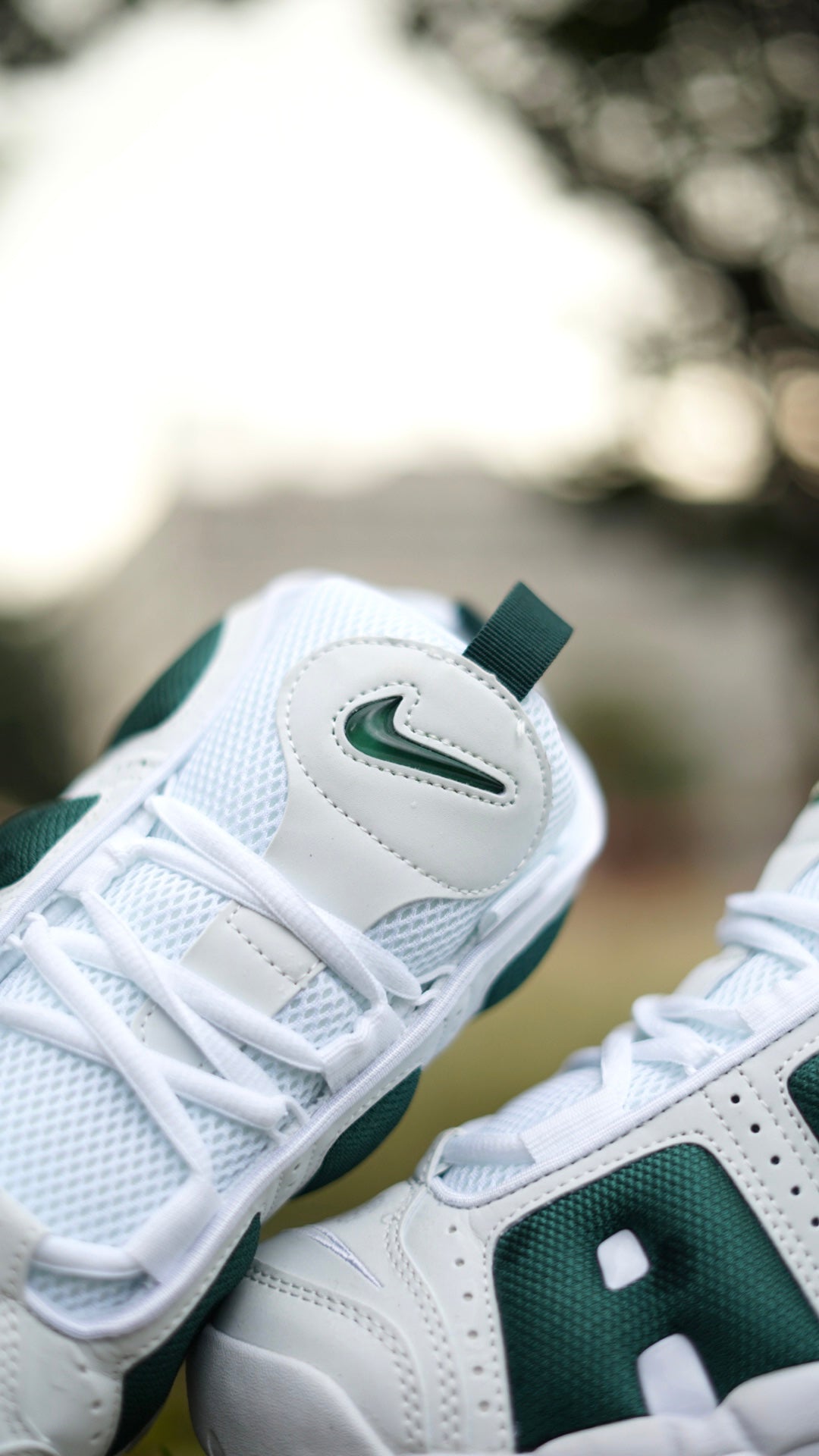 Nike Uptempo blanca verde