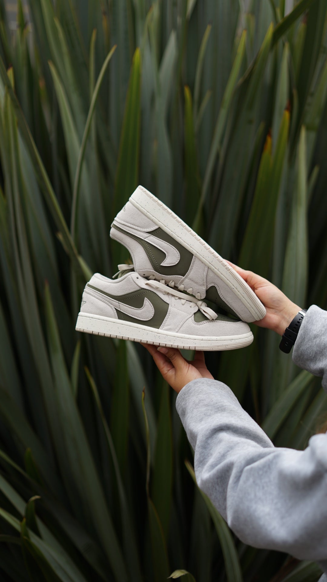 Air Jordan Retro 1 Low beige verde