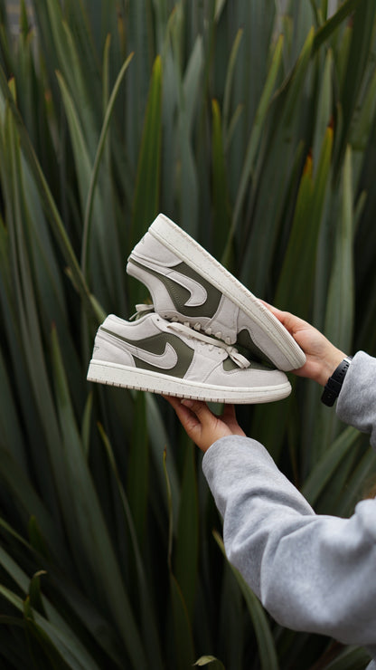 Air Jordan Retro 1 Low beige verde