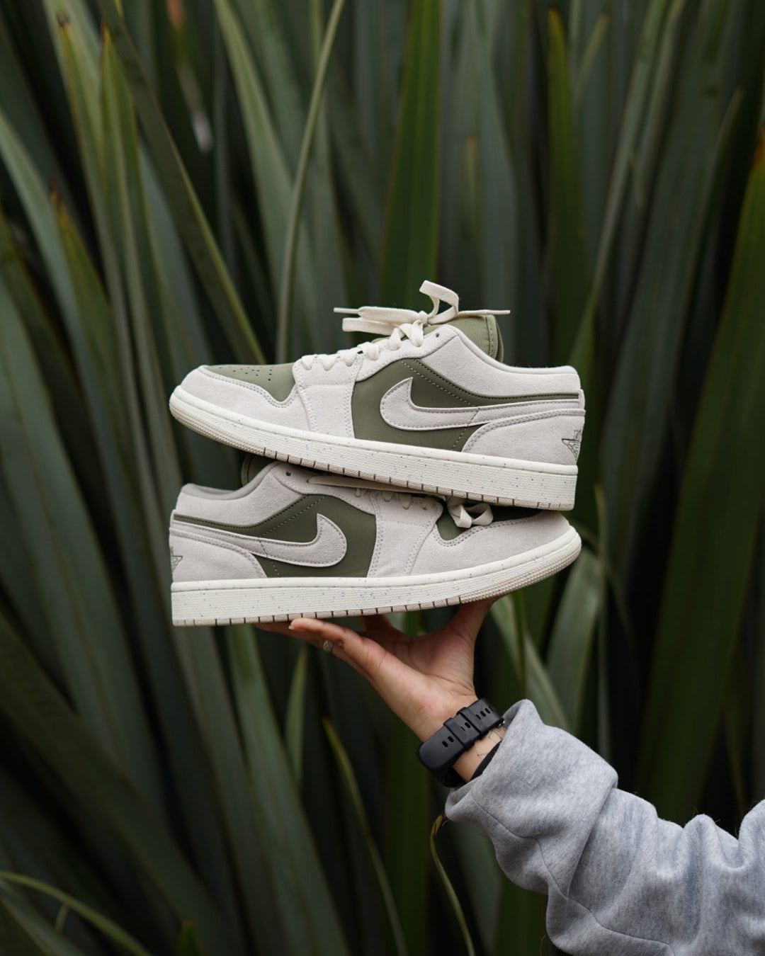 Air Jordan Retro 1 Low beige verde