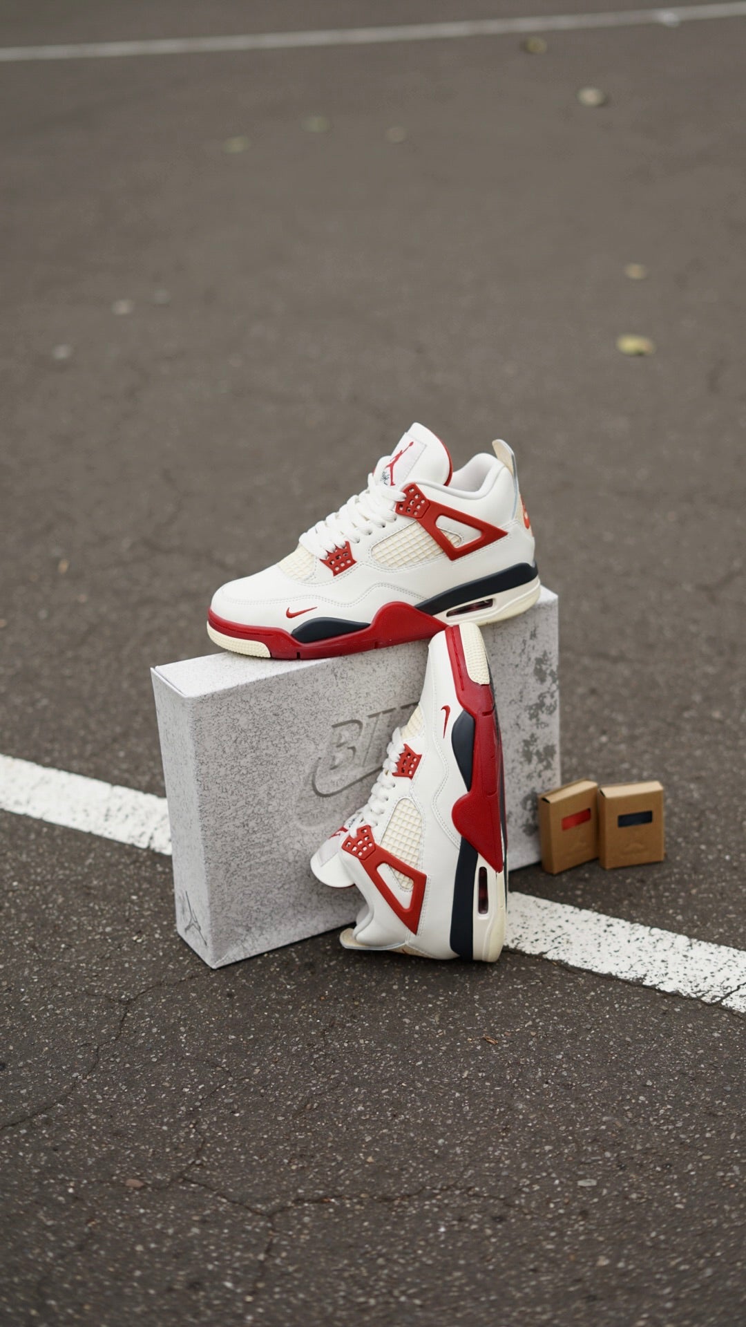 Air Jordan Retro 4 Bike Blanca Roja