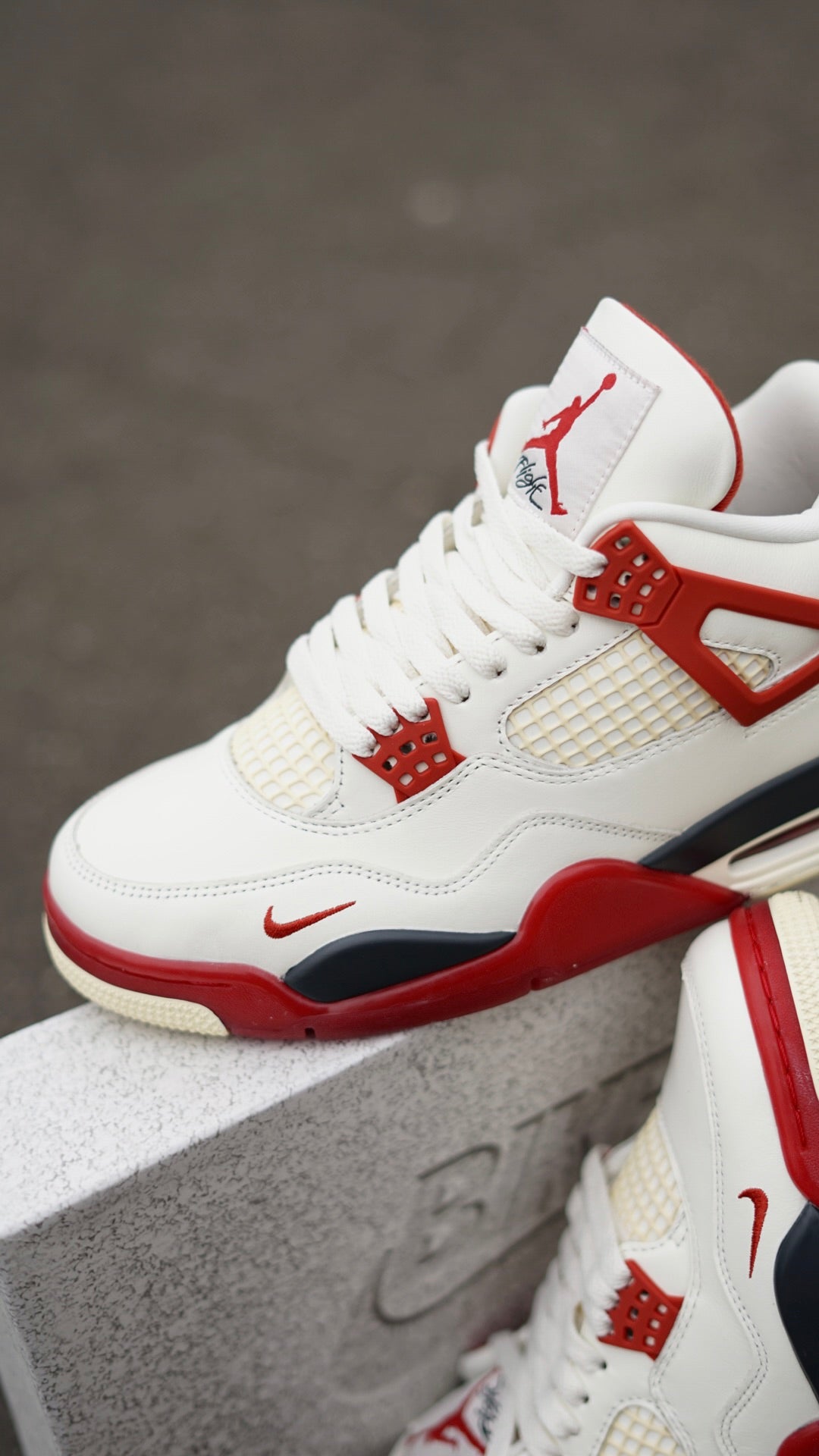 Air Jordan Retro 4 Bike Blanca Roja