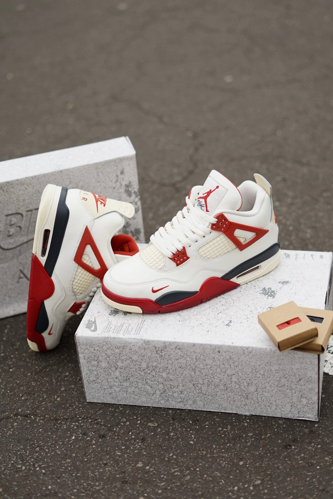 Air Jordan Retro 4 Bike Blanca Roja