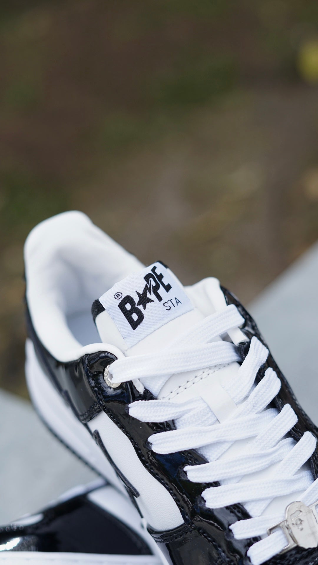 Bape blanco negro