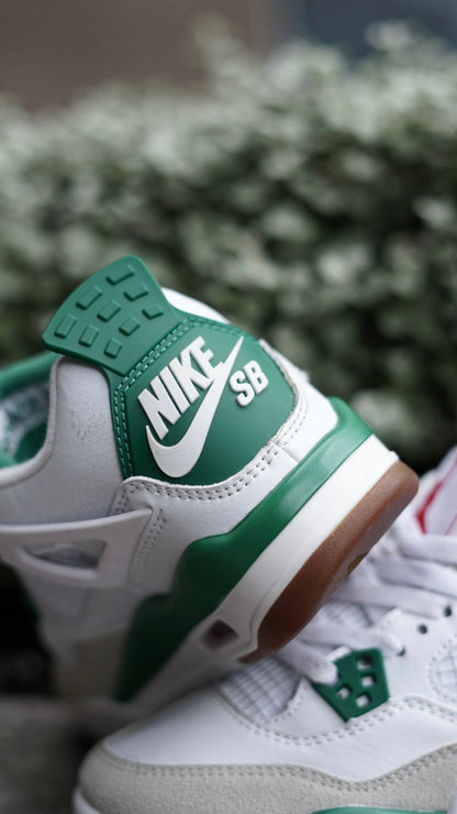 Air Jordan Retro 4 Sb Blanco-Verde