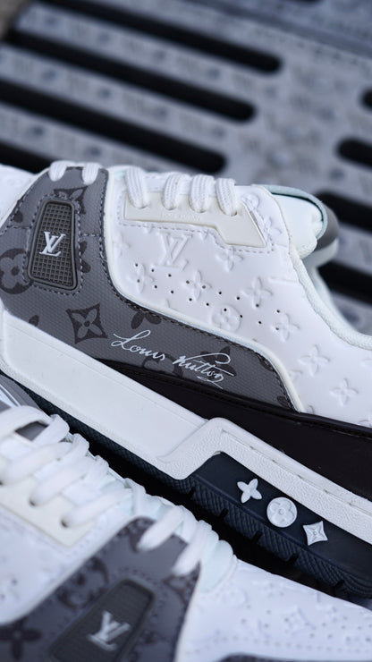 Louis vuitton trainer gris blanco