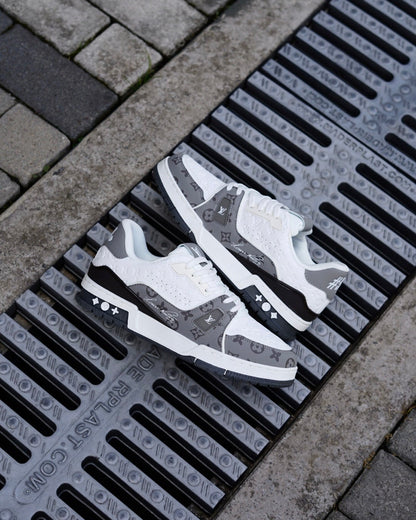 Louis vuitton trainer gris blanco