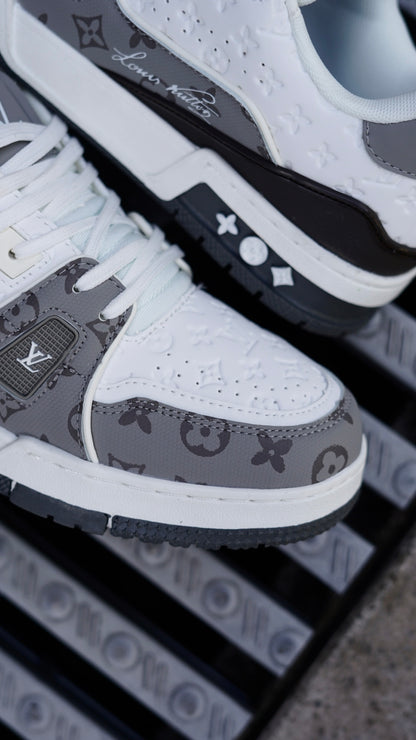 Louis vuitton trainer gris blanco