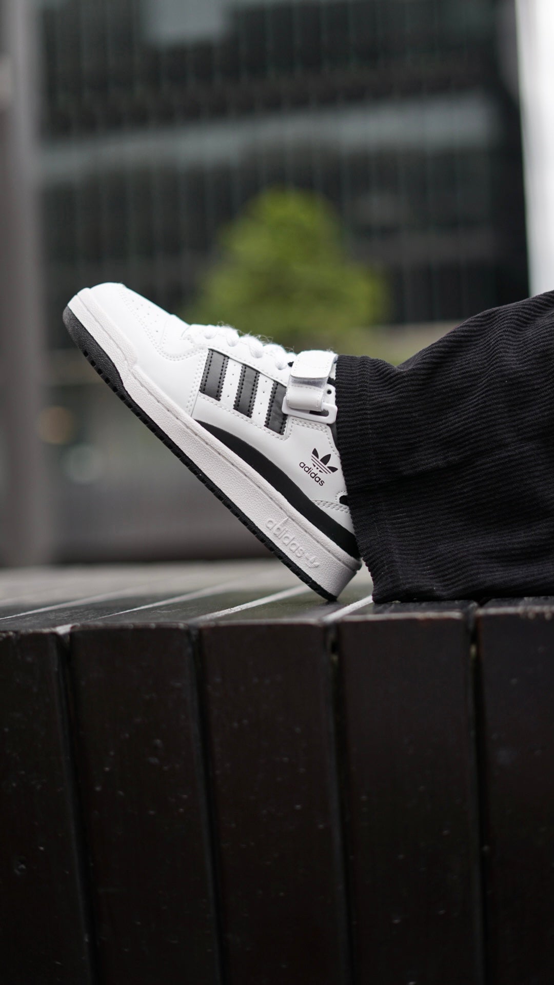 Forum Low Blanco - Negro