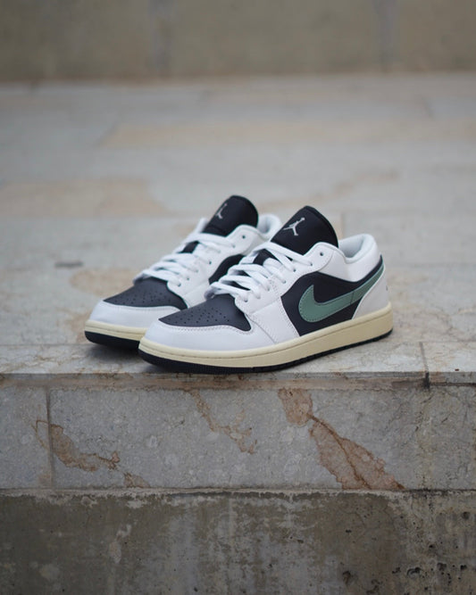 Air Jordan Retro 1 Low Blanca-Verde