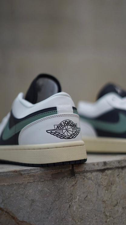 Air Jordan Retro 1 Low Blanca-Verde