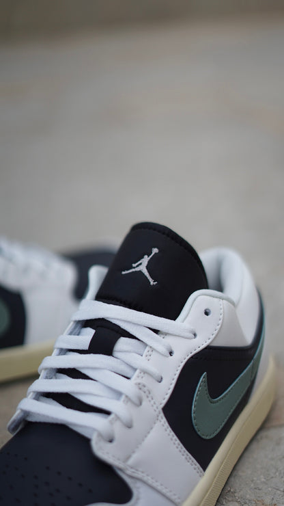 Air Jordan Retro 1 Low Blanca-Verde