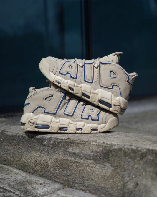 Air More Uptempo Beige-Azul