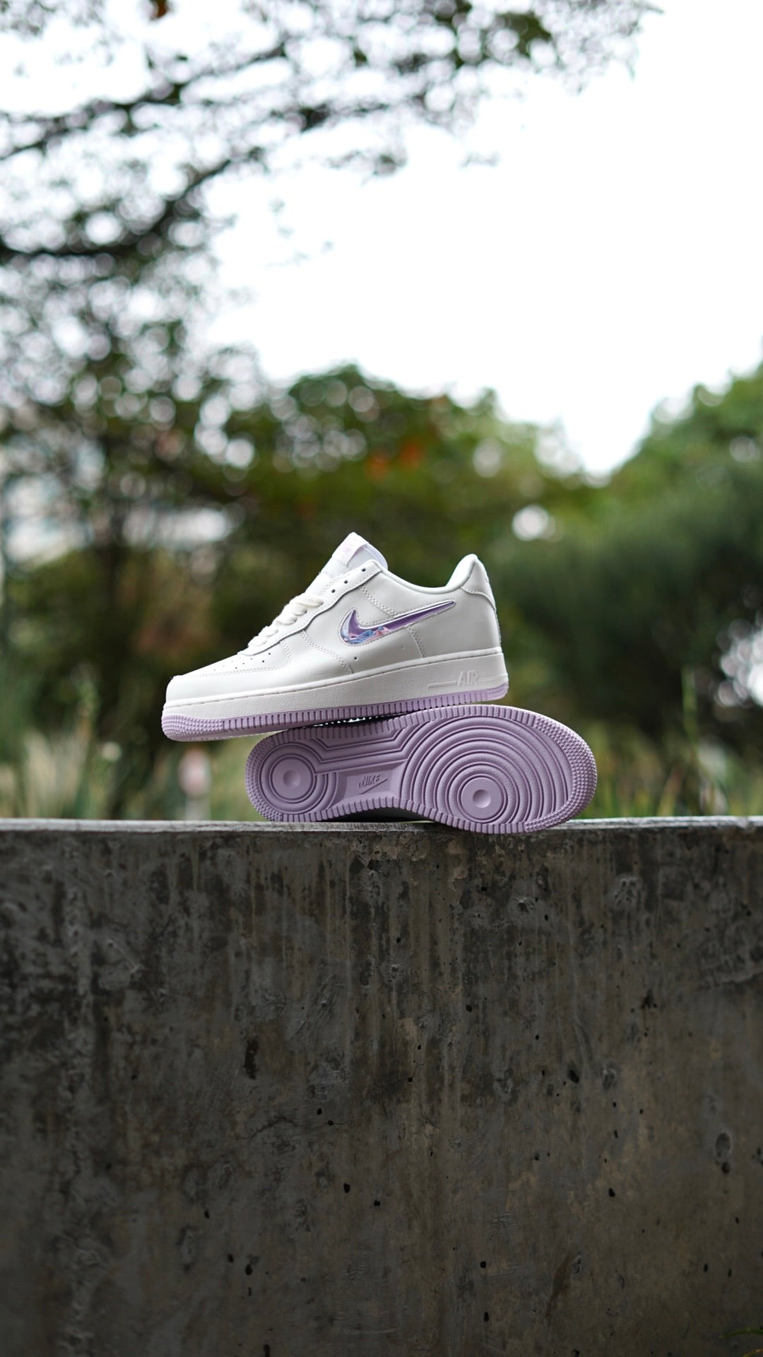 Af1 blanca morada