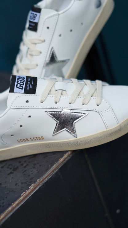 Golden goose beige plateada