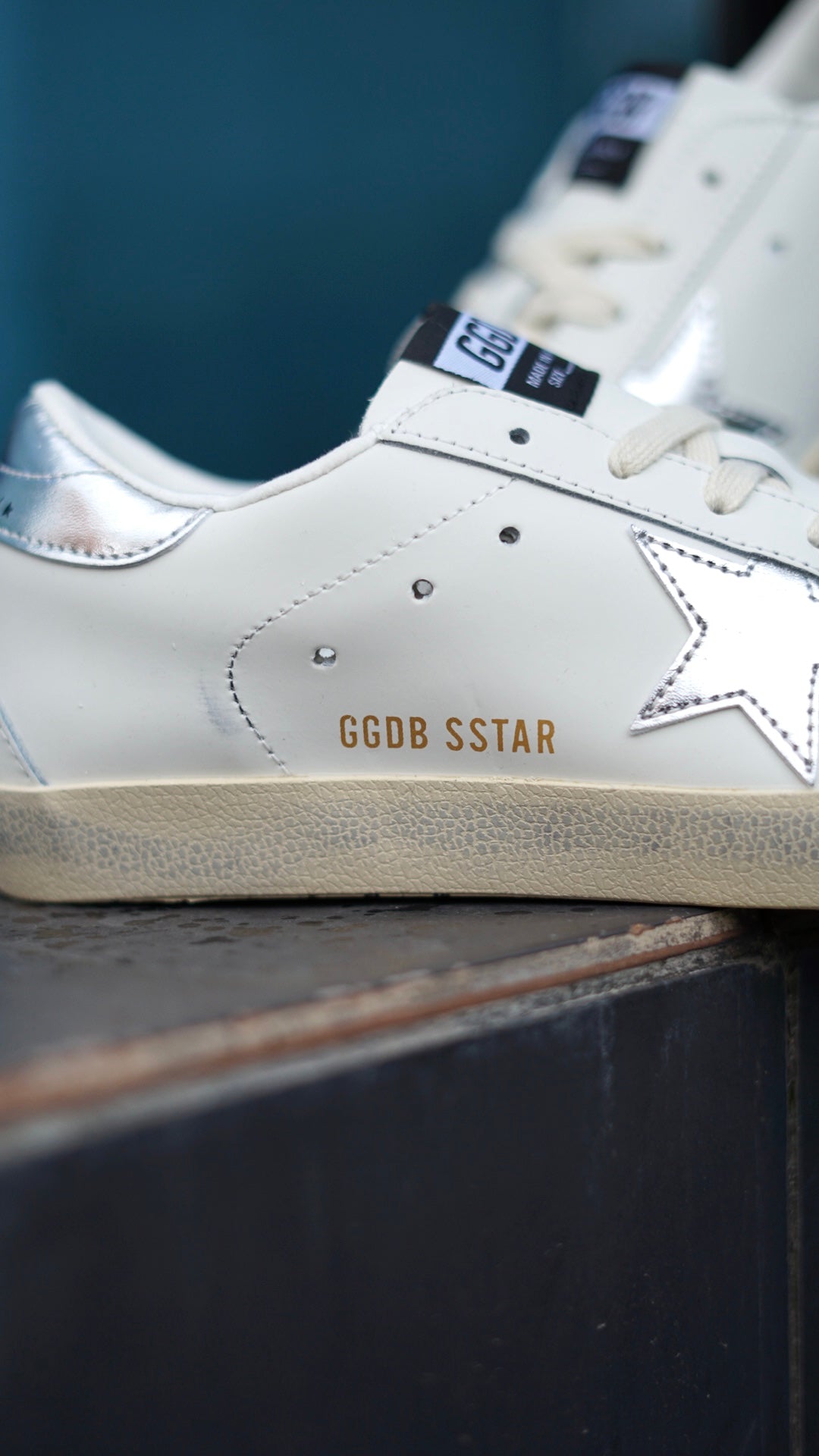 Golden goose beige plateada