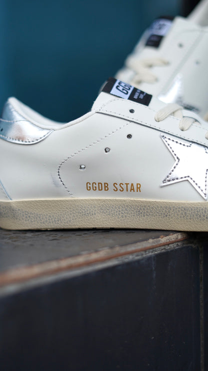 Golden goose beige plateada