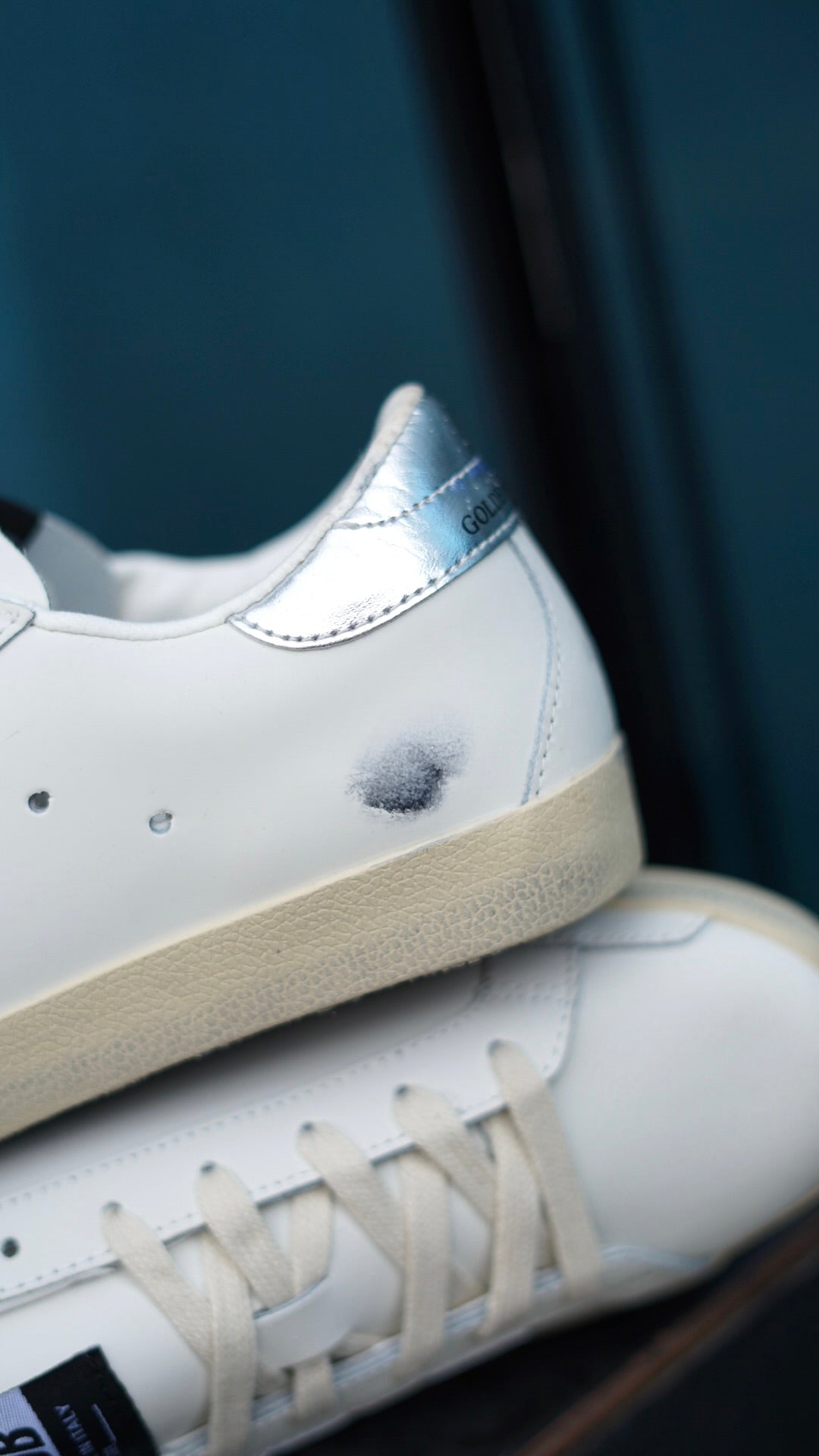 Golden goose beige plateada