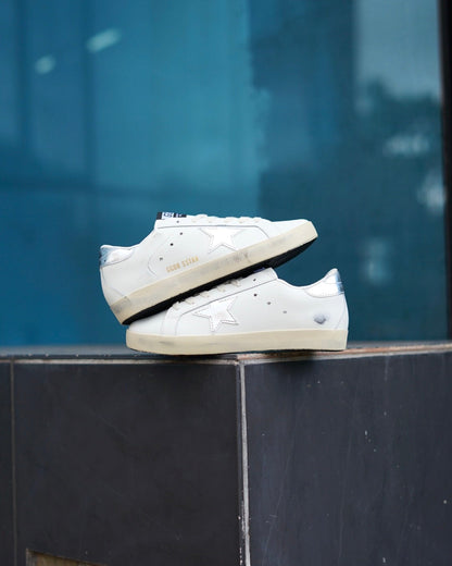 Golden goose beige plateada