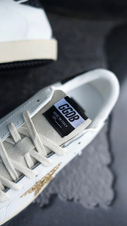 Golden goose beige negro brillantes